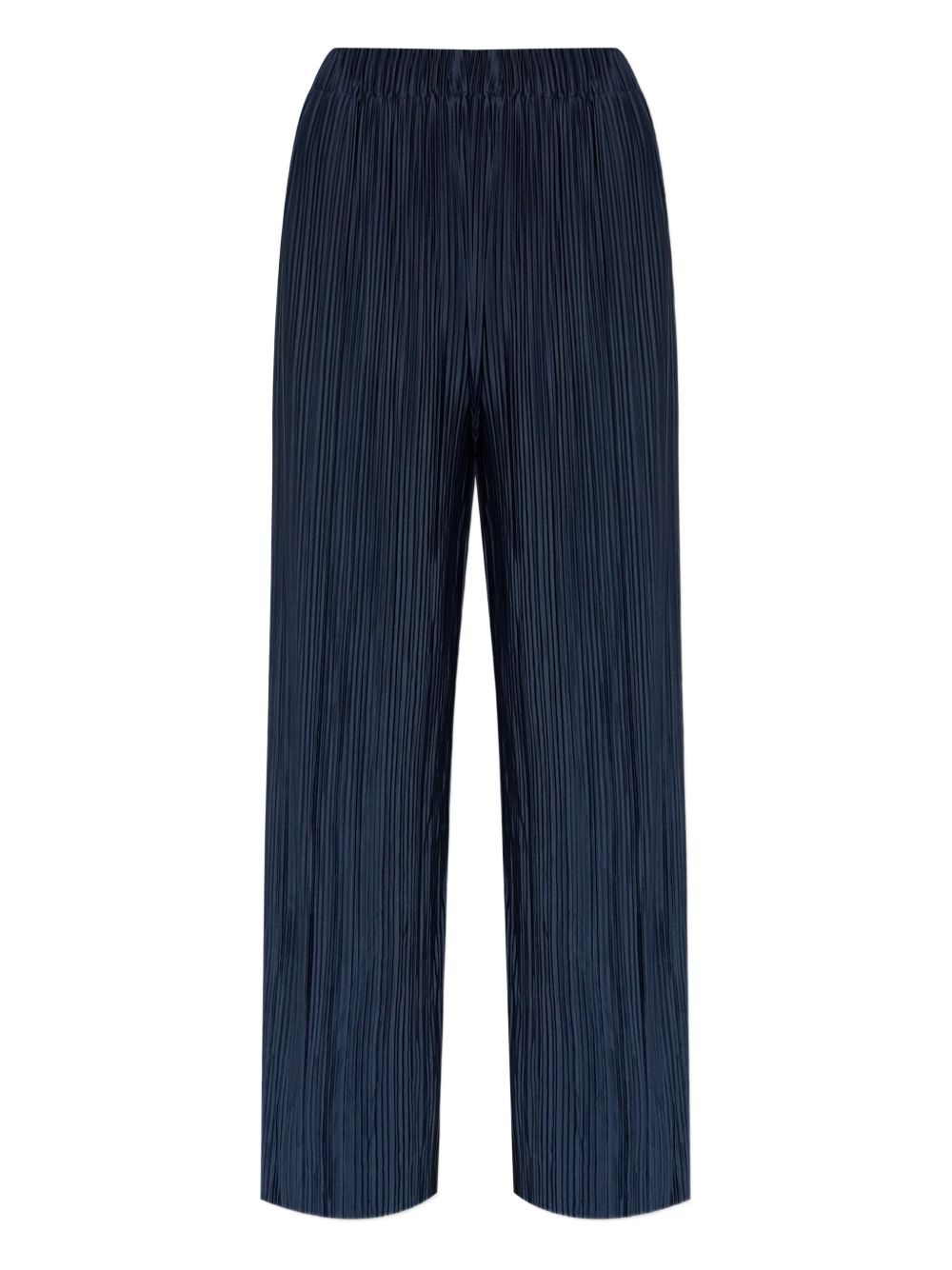 Uma plissé-effect trousers - Brown