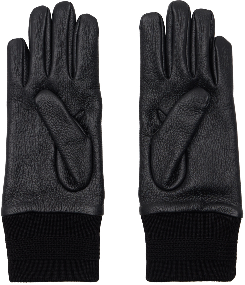 Burberry Black Leather Gloves