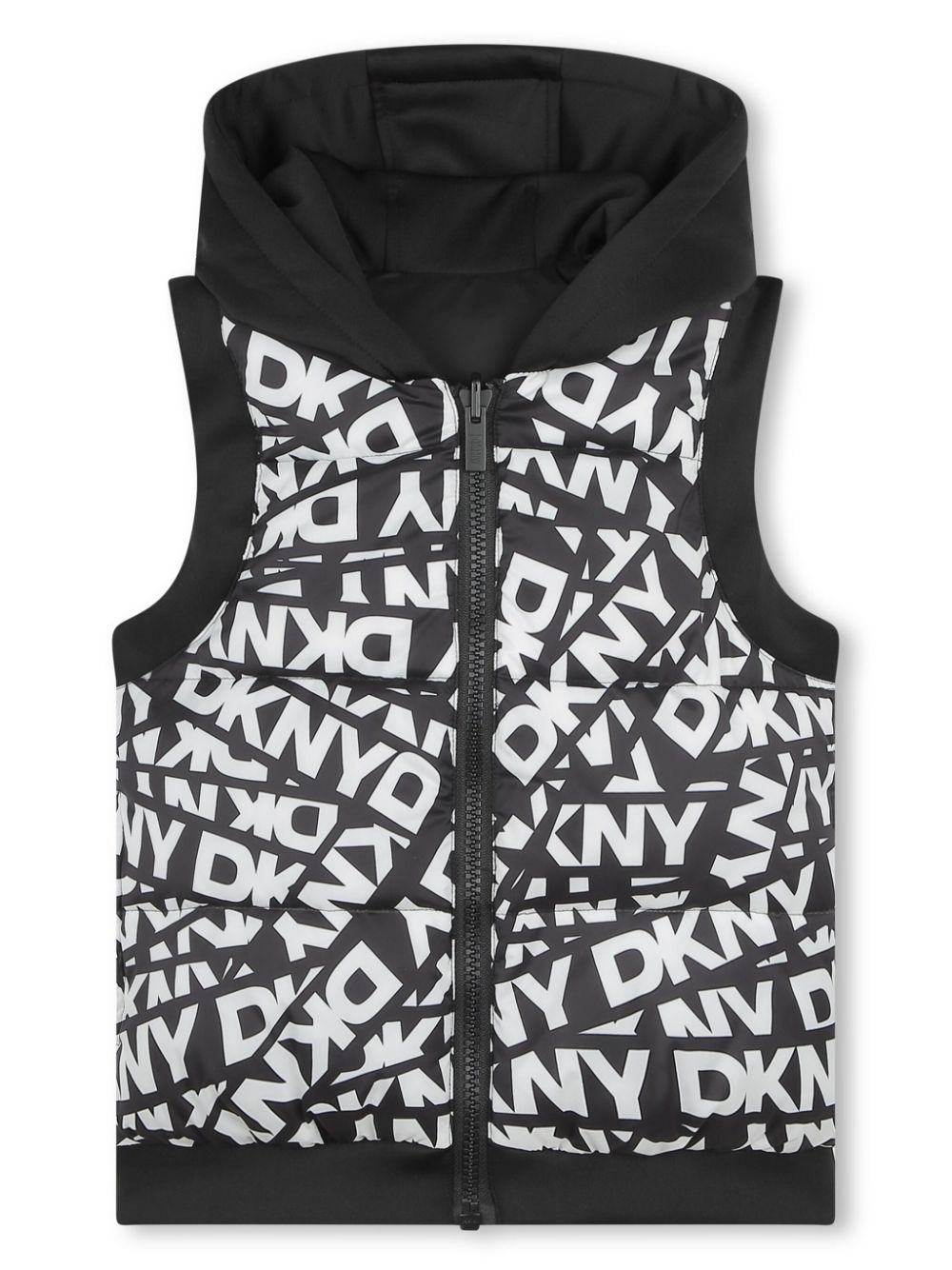 Logo-print reversible gilet - Black