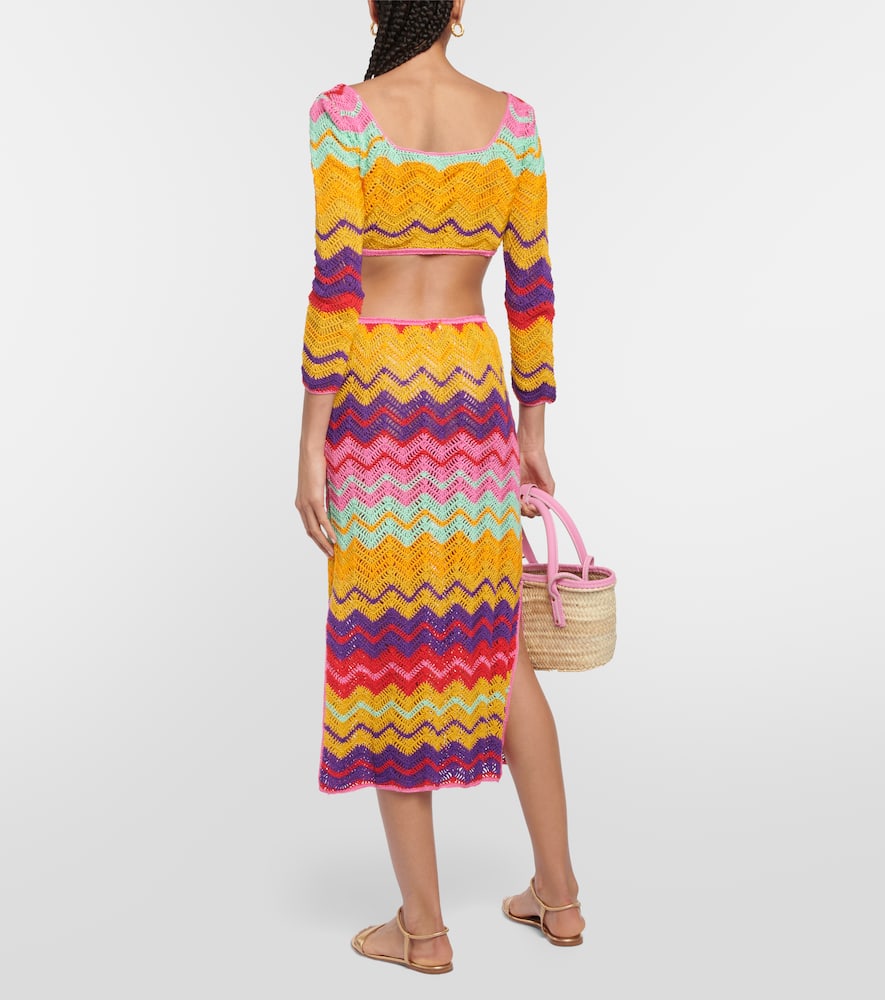 Chevron crochet crop top