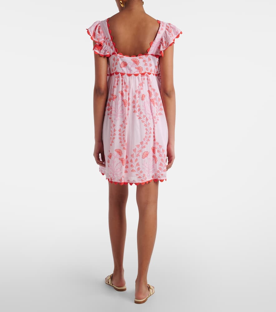 Printed cotton minidress