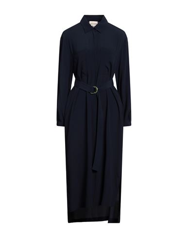 Semicouture Woman Midi dress Navy Size 10 Acetate, Silk