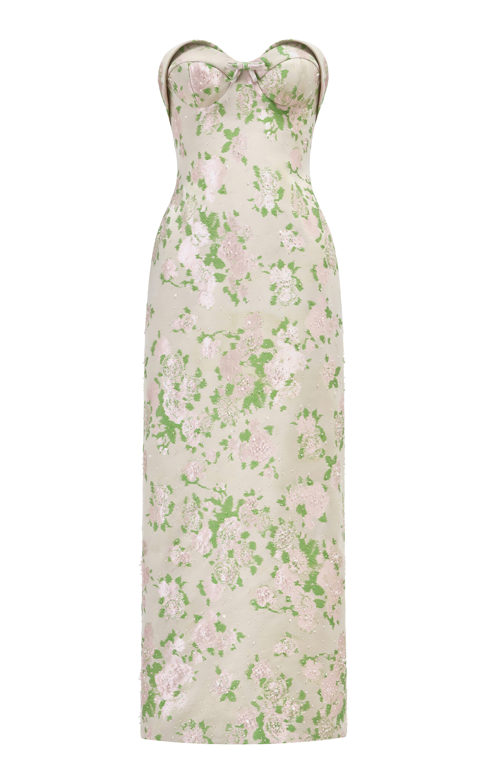 Silk-Blend Corset Midi Dress - Moda Operandi