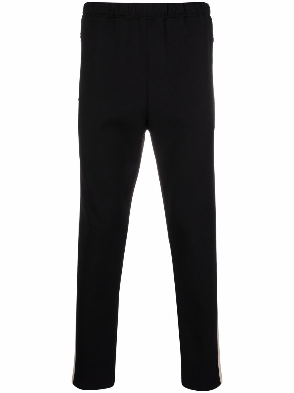 Side-stripe track pants - Black