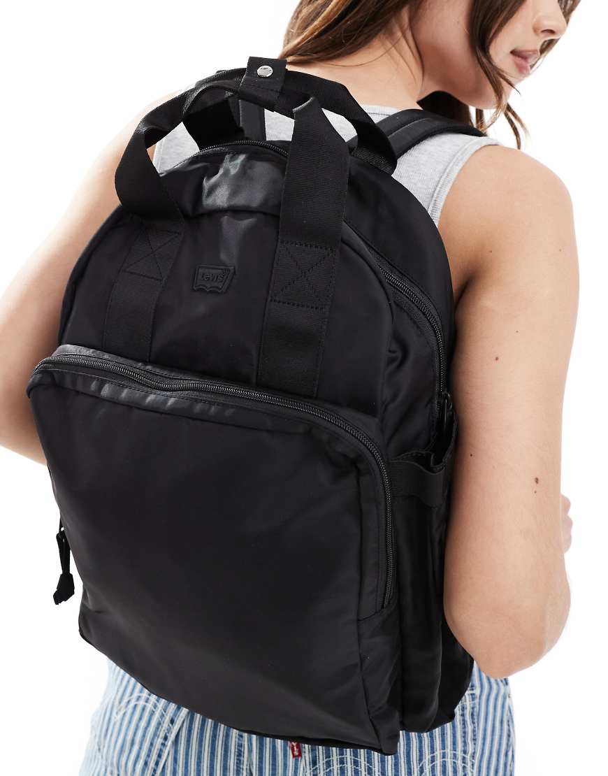 L-Pack nylon backpack in black