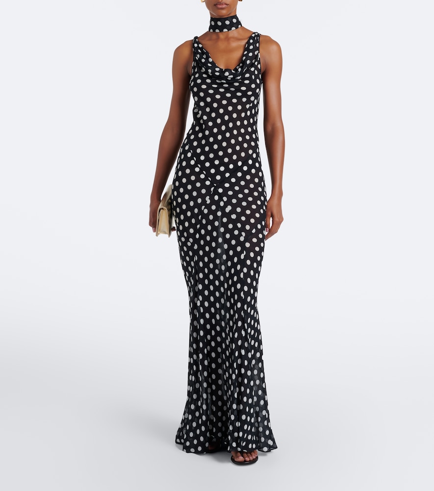 Harper polka-dot maxi dress