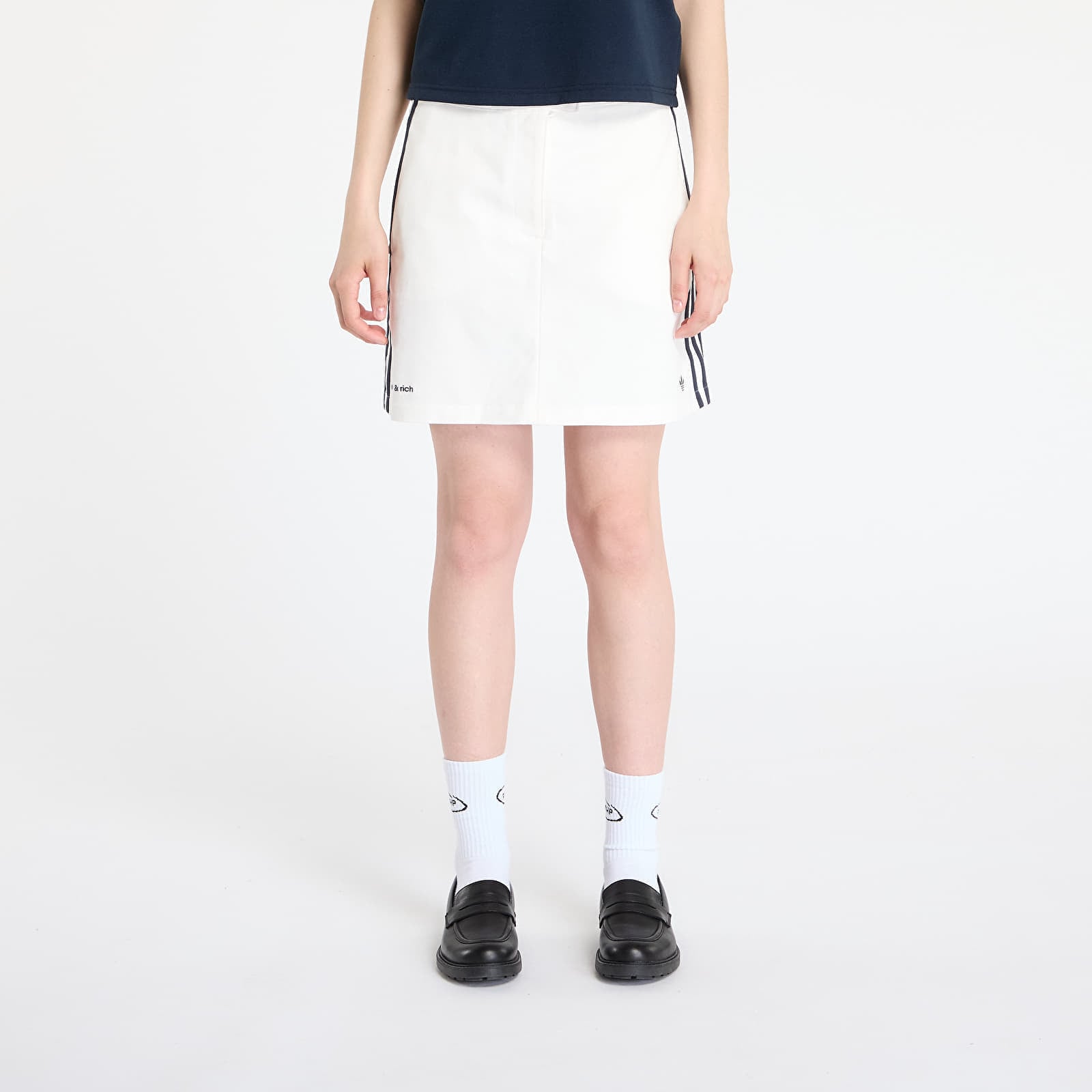 Adidas Originals x Sporty & Rich Skort in Core White & Night Navy. M also in