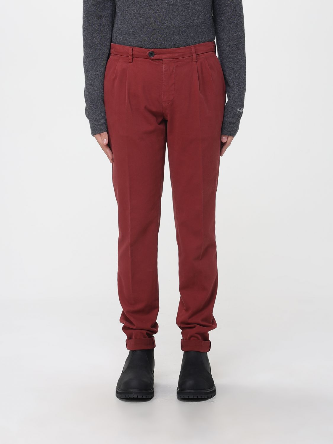 Pants Men color Red