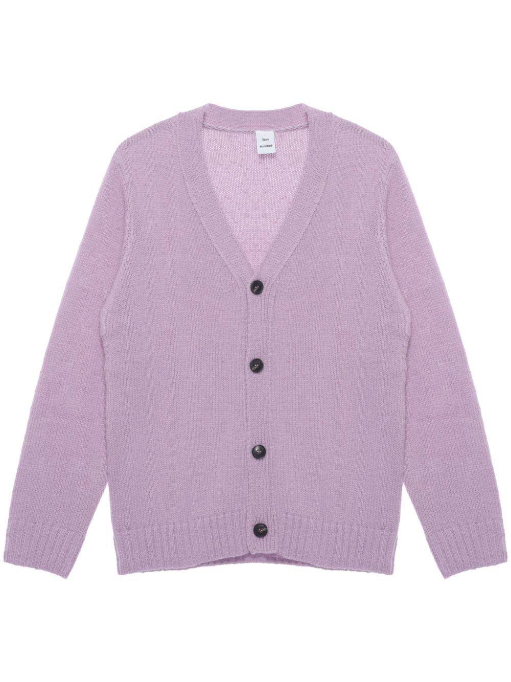 Knitted v-neck cardigan - Purple