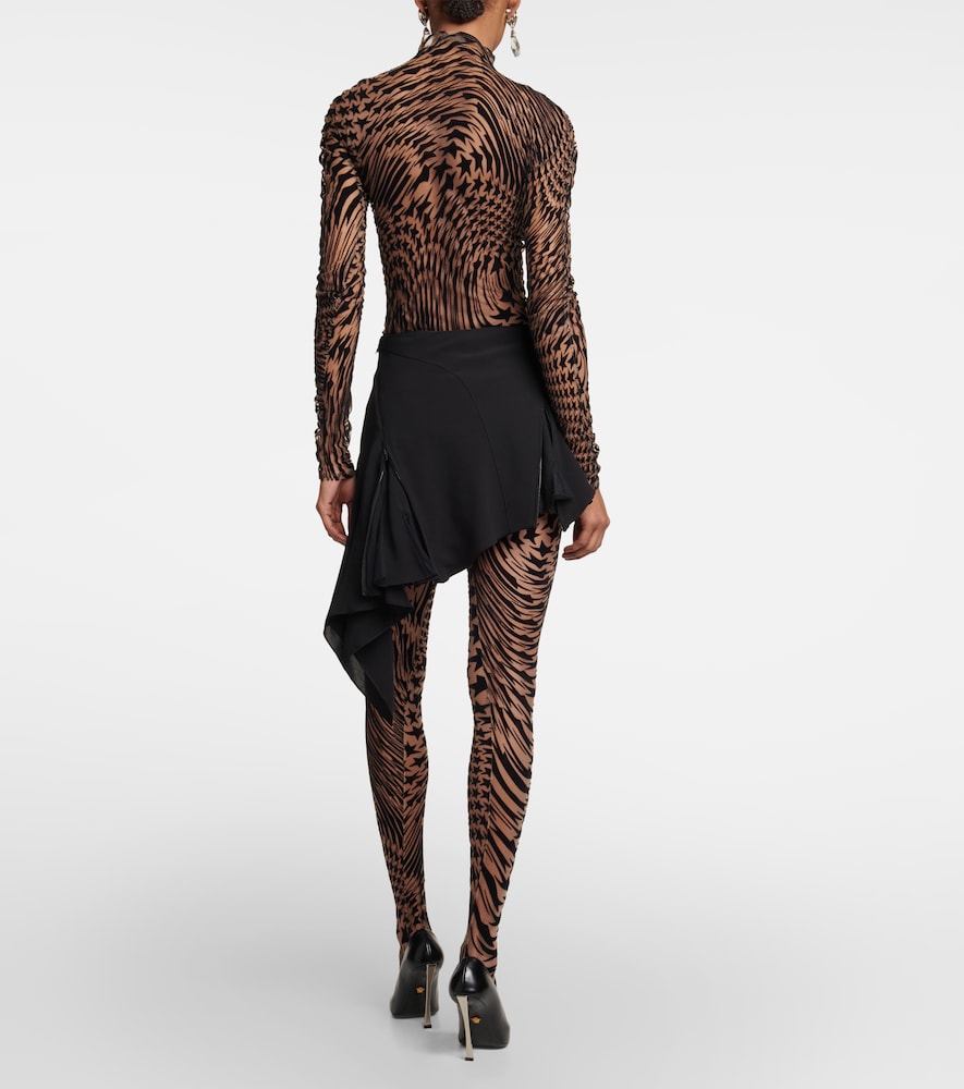 Asymmetrical high-rise miniskirt