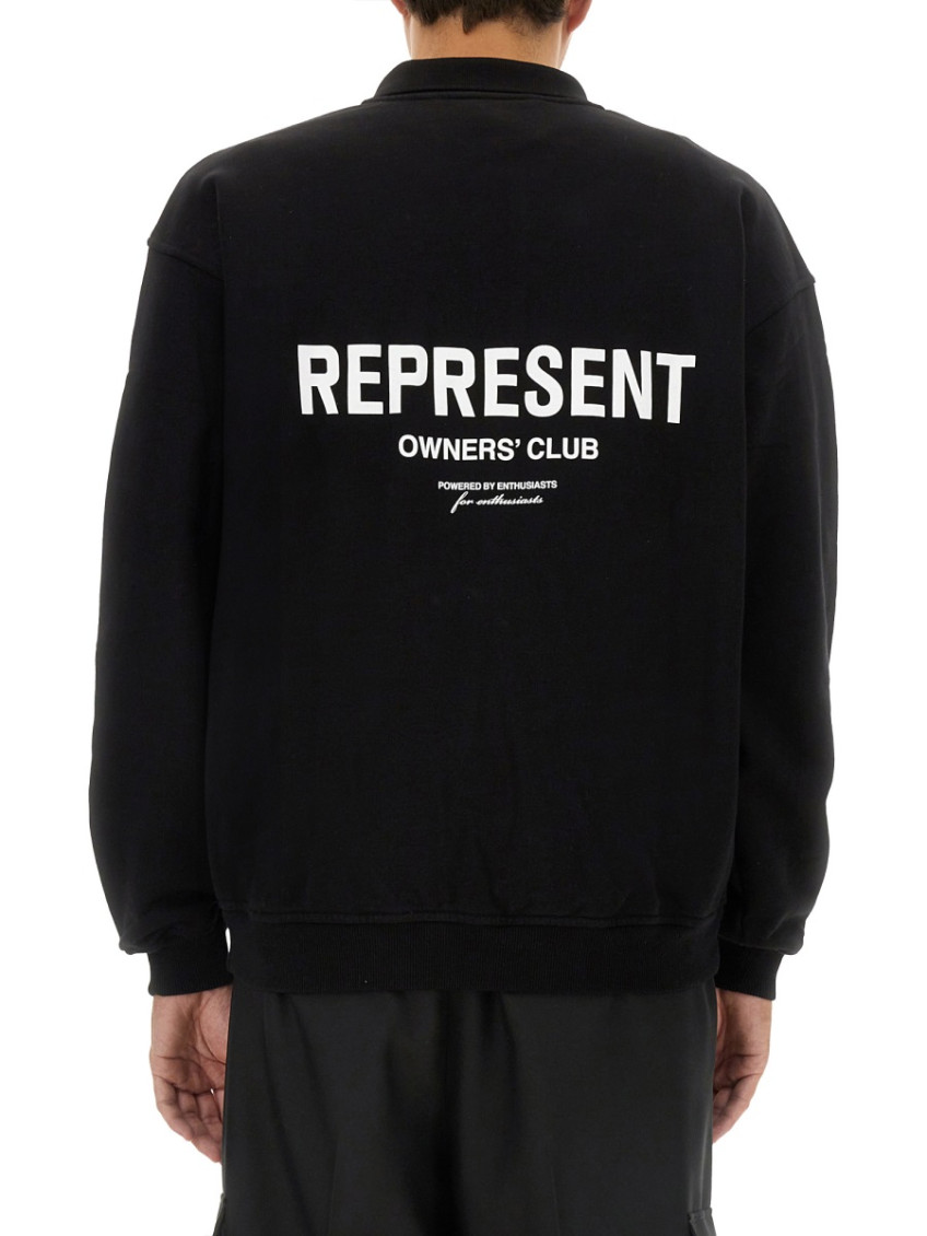 Represent - logo embroidered polo shirt