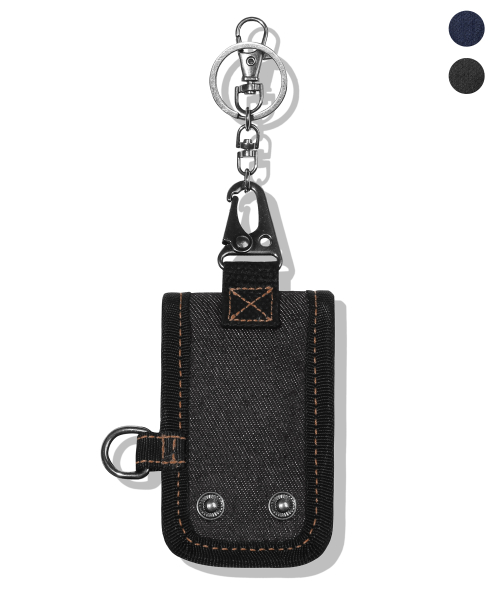 Denim Star Rivet Multi Pouch Keyring_2color