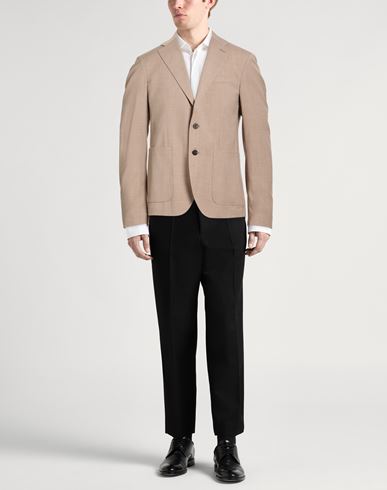 Man Blazer Light grey Size 40 Wool, Polyester, Lycra