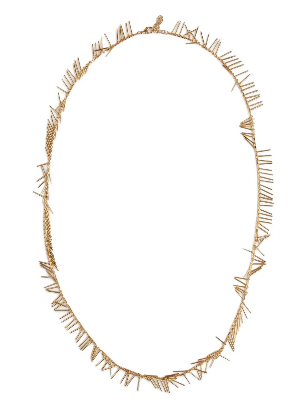 Teardrop-style brass necklace - Gold
