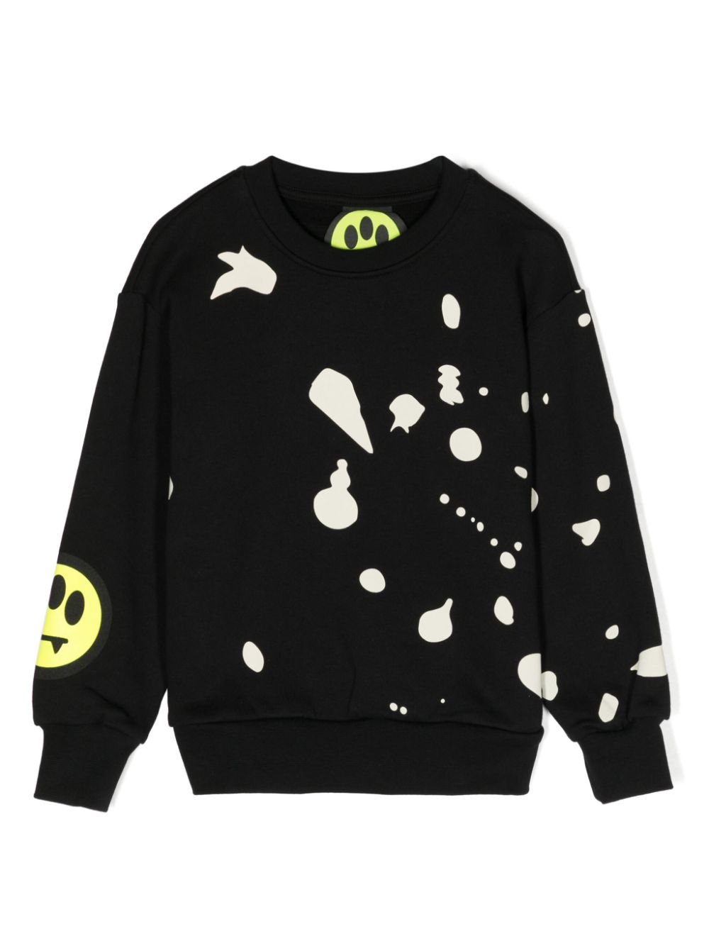 Paint splatter-print sweatshirt - Black
