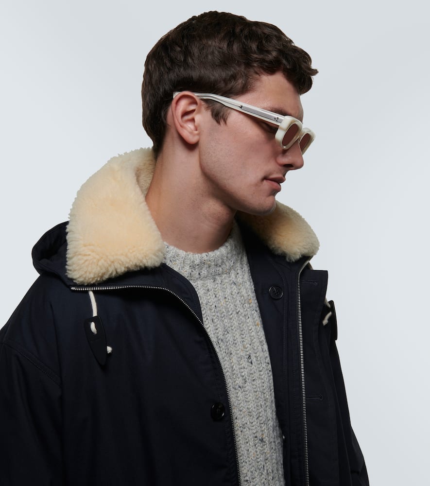 Jacques Marie Mage Whiskeyclone rectangular sunglasses