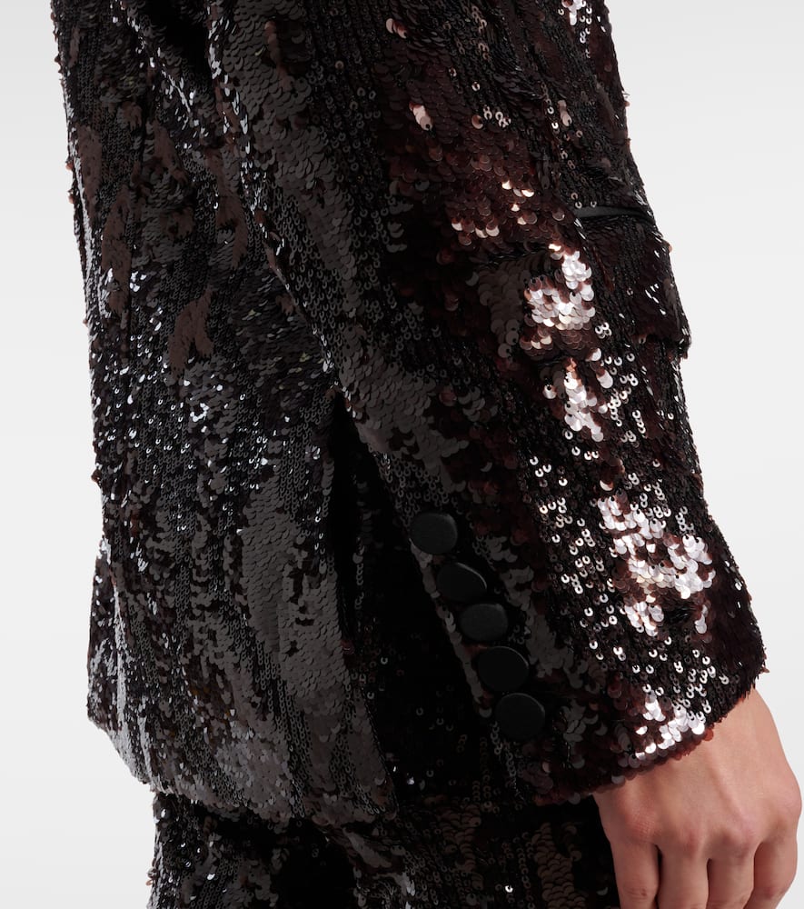 Sequined double-breasted blazer