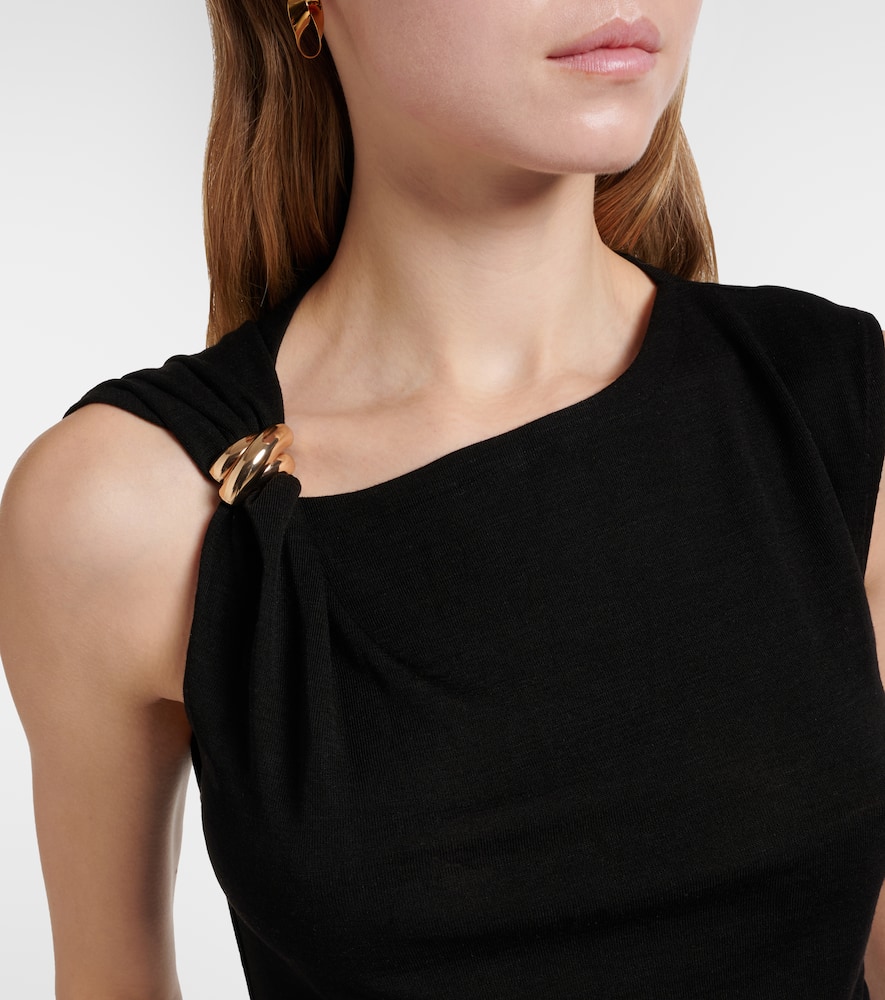 Wool-blend top