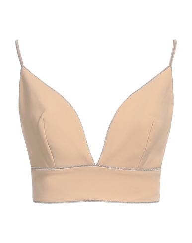 Elisabetta Franchi Woman Top Sand Size 2 Viscose, Elastane