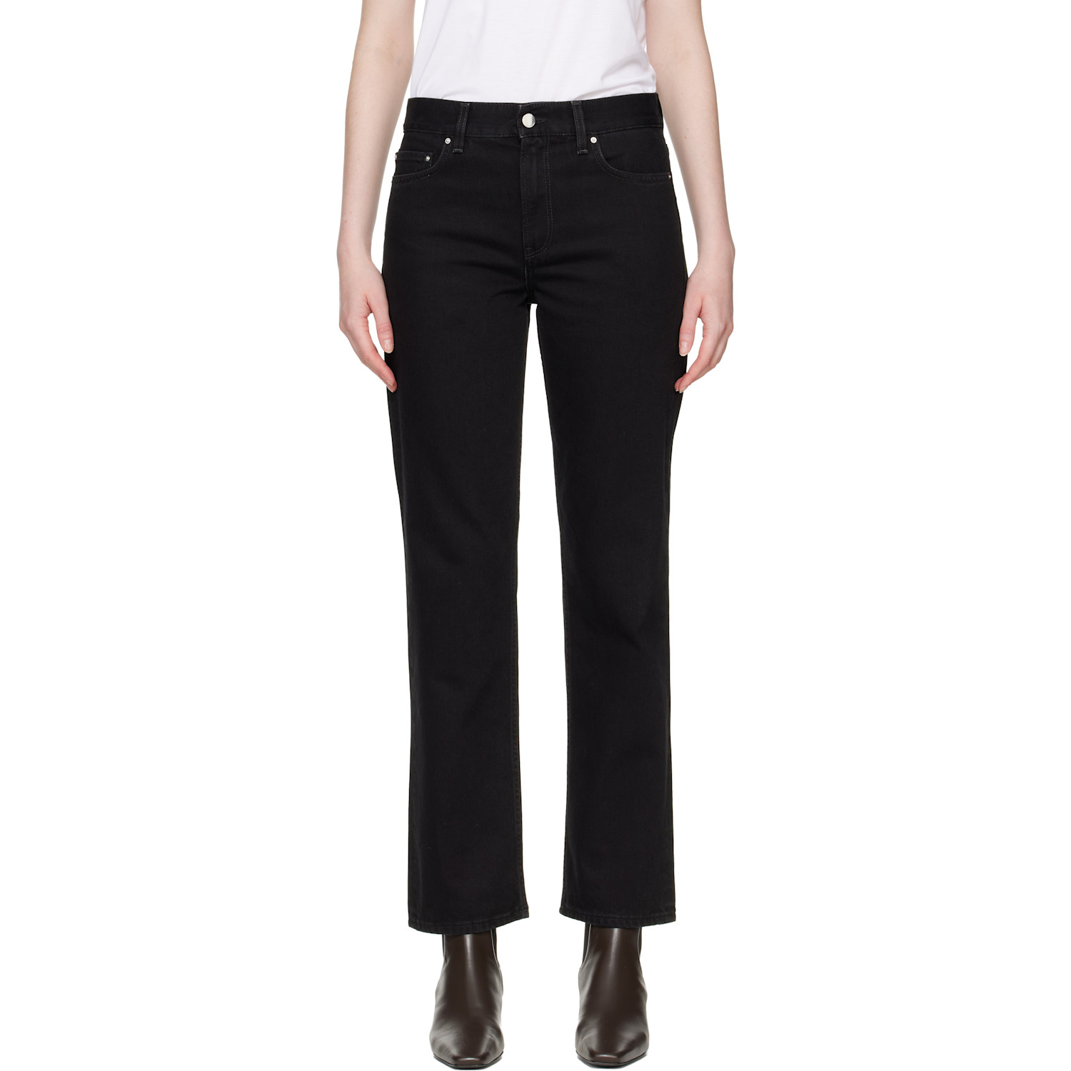 Black Low Straight Jeans