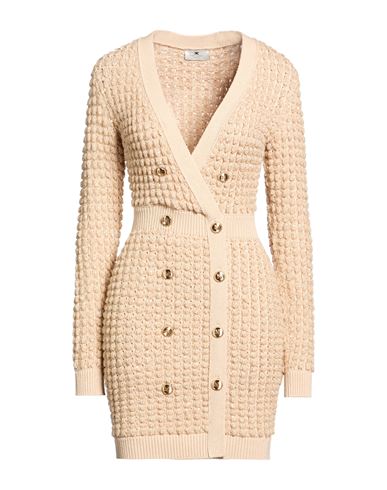 Woman Mini dress Beige Size 4 Polyester, Viscose, Acrylic, Polyamide, Alpaca wool
