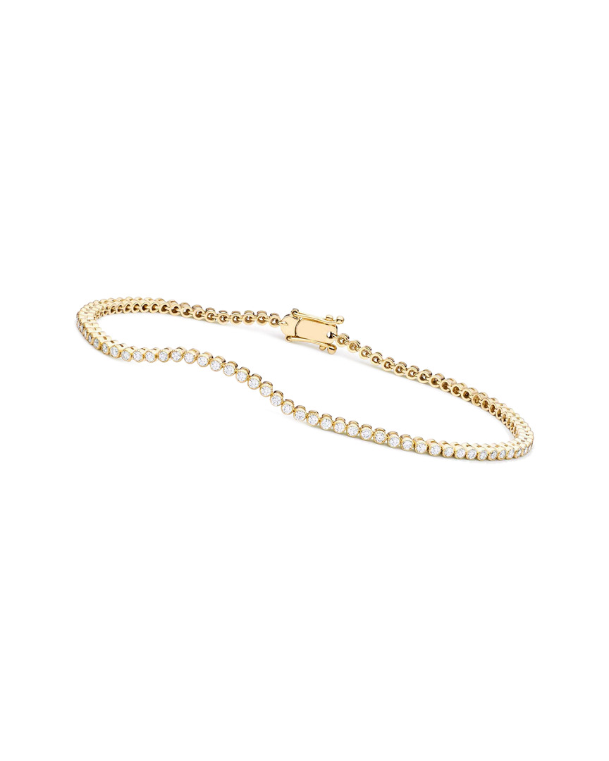 14K Gold Over Silver Cz Bracelet