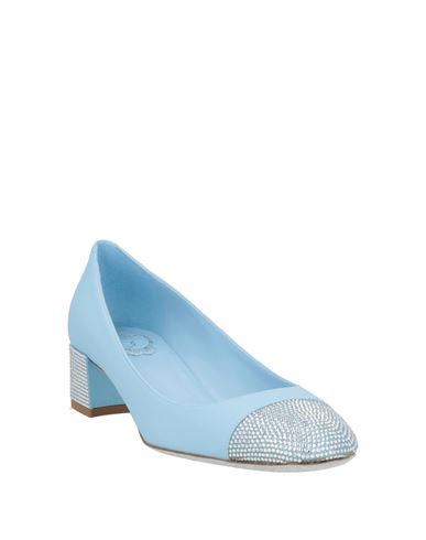 Woman Pumps Light blue Size 11 Lambskin