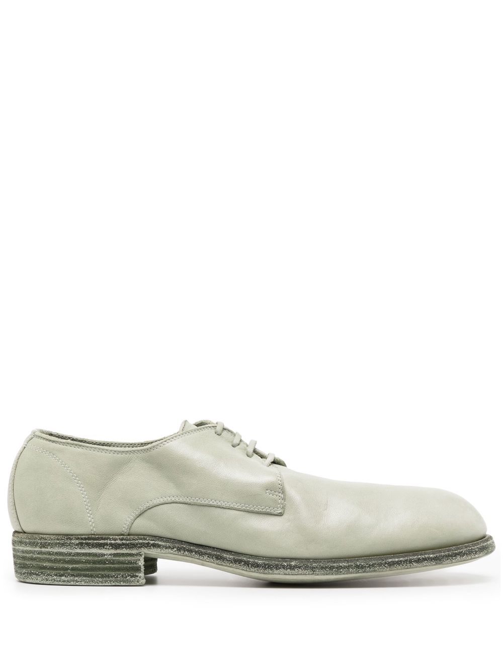 30mm lace-up leather derby shoes - Blue