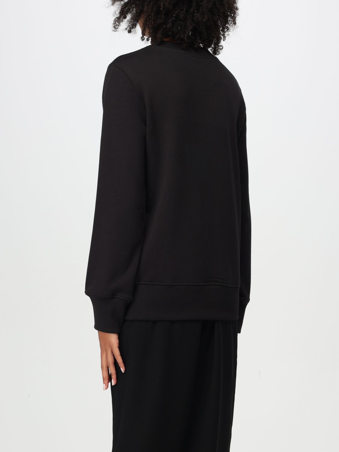 Logo-print cotton sweatshirt - Black