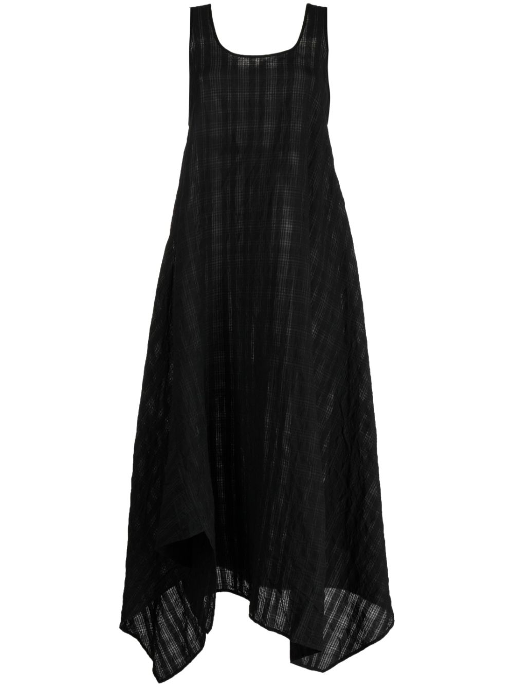 Sleeveless linen dress - Black