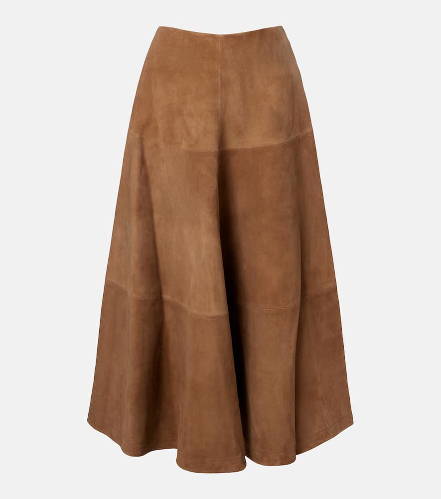 Varda suede midi skirt