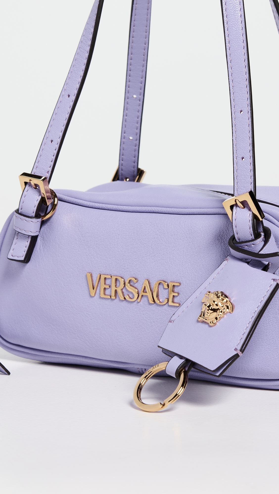 Versace Mini Shoulder Lamb Leather Shoulder Bag Lilac/Versace Gold One Size