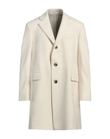 Man Coat White Size 42 Wool, Polyamide
