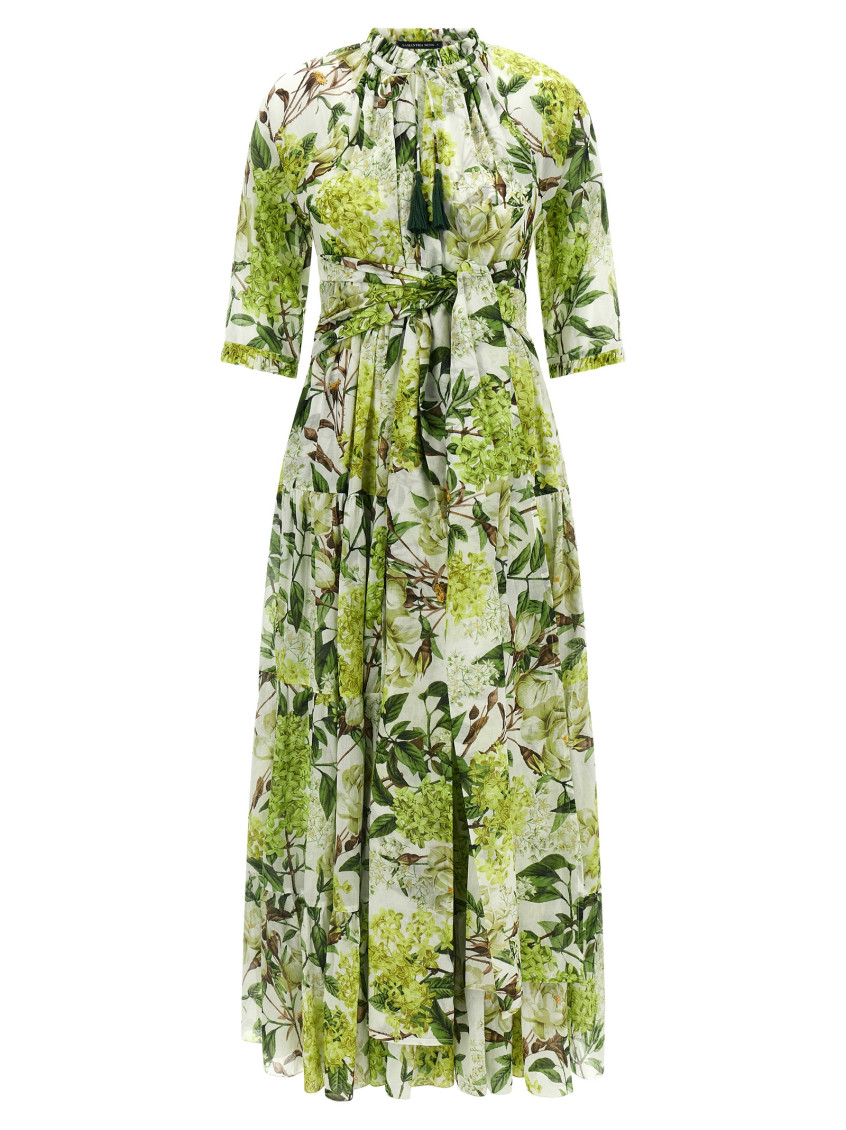 Eden Long Dress In Cotton Muslin With All Print
