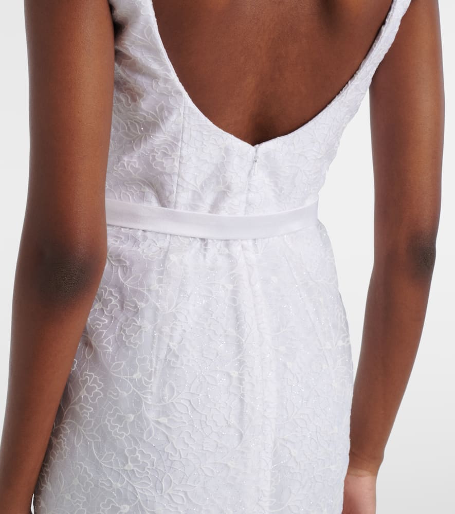 Bridal Robin floral jacquard gown