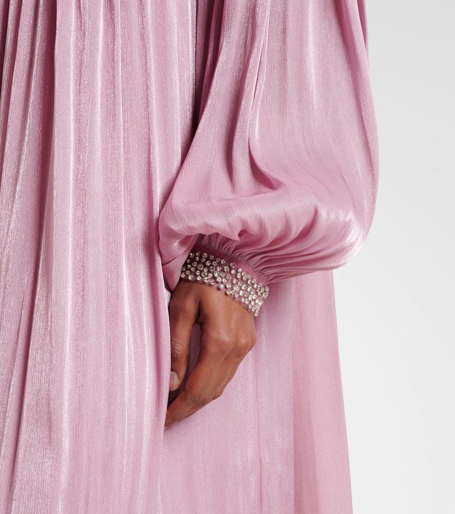 Elline embellished pleated gown