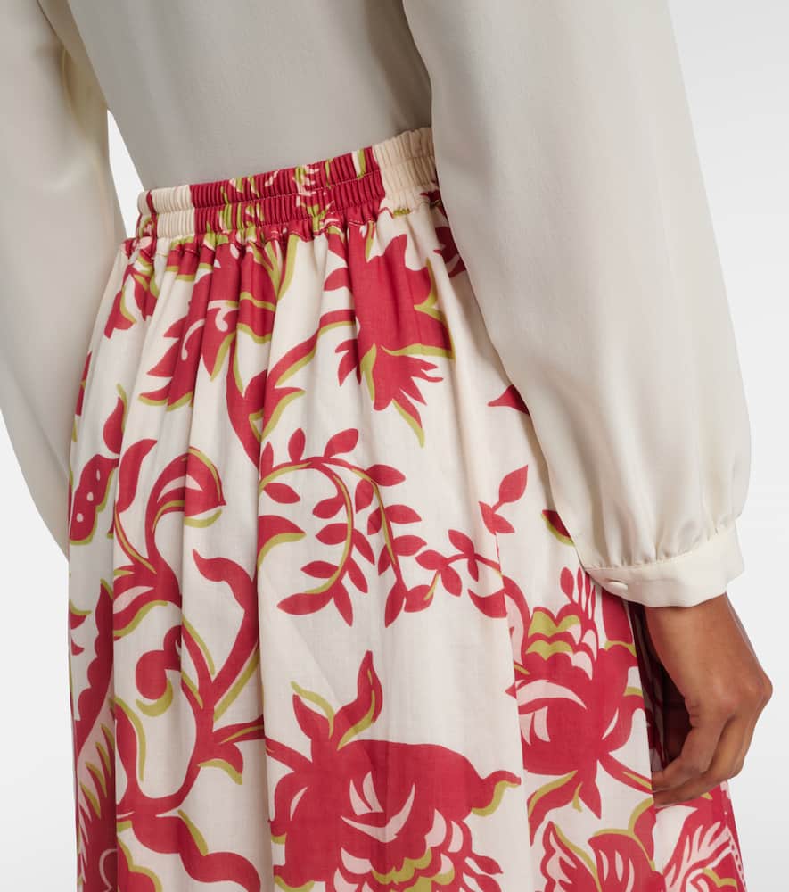 Paisley cotton maxi skirt