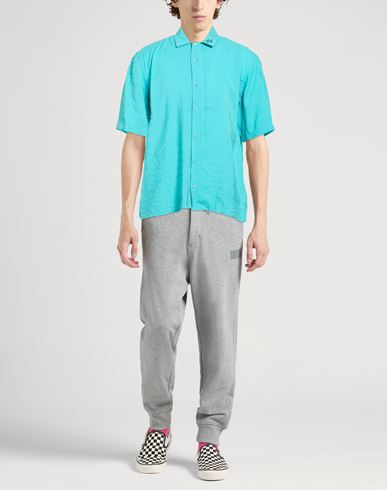 Family First Milano Man Shirt Turquoise Size M Cupro, Polyester