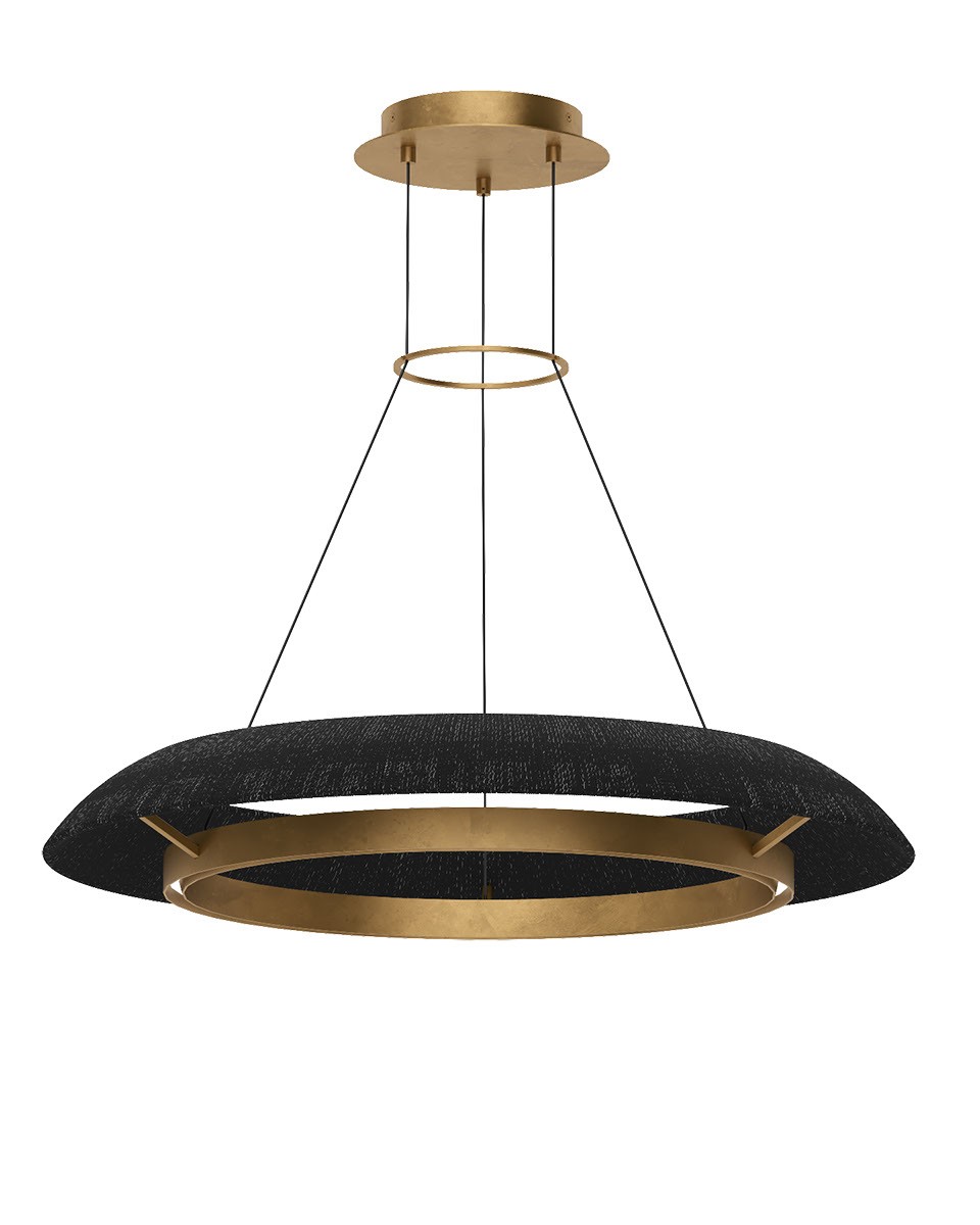 Hand Rubbed Antique Brass LED Chandelier from the Noa Collection