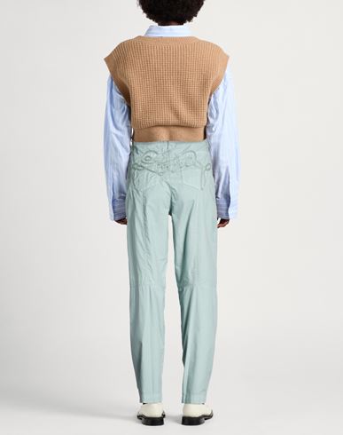 Woman Pants Sage green Size 4 Cotton