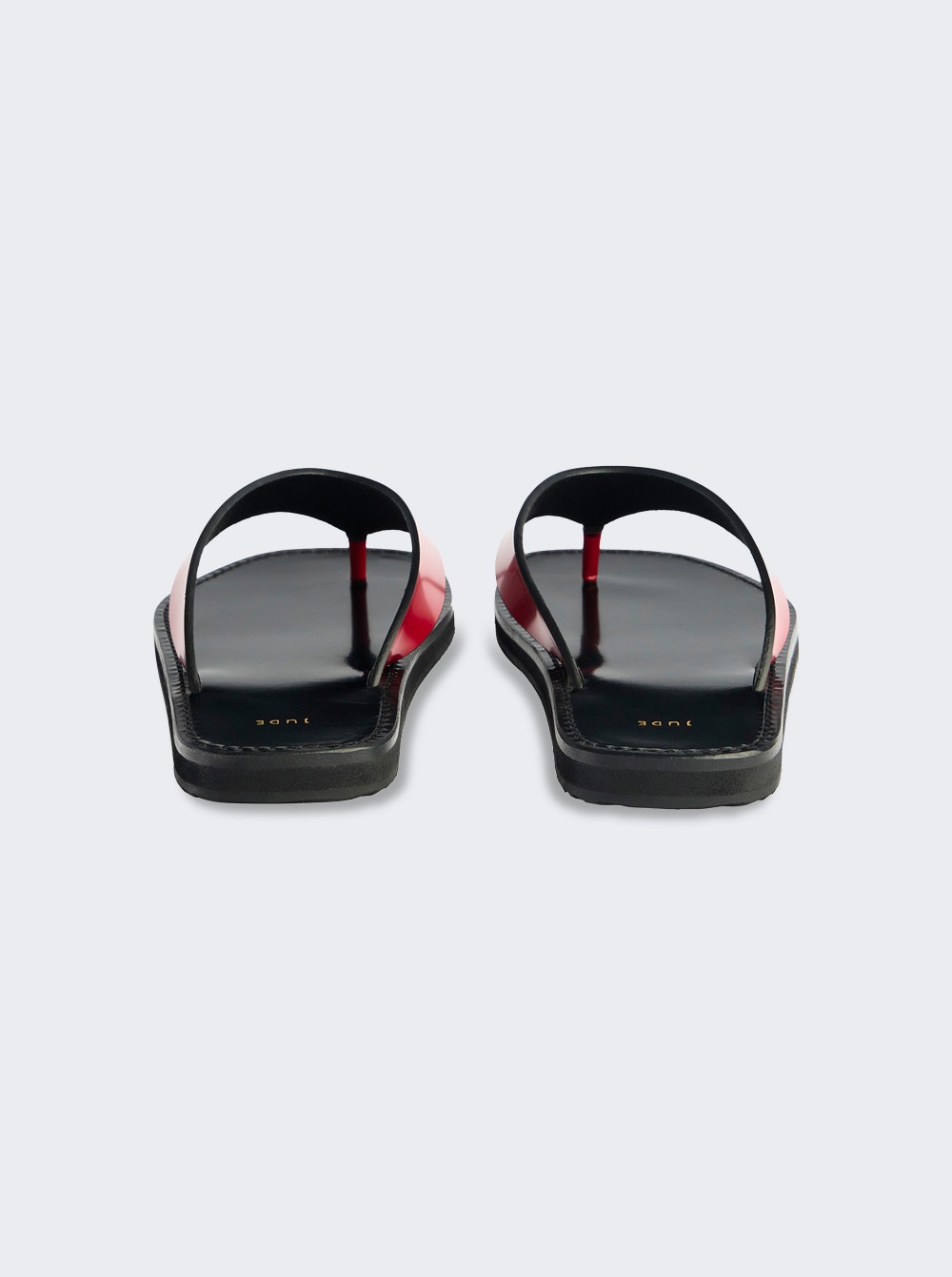 Dual-strap flat sandals - Red