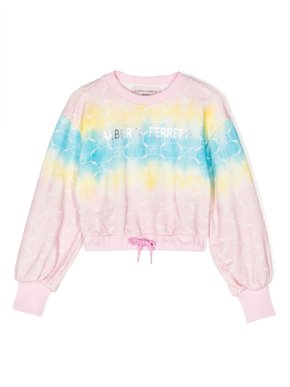 Tie-dye round-neck sweatshirt - Pink