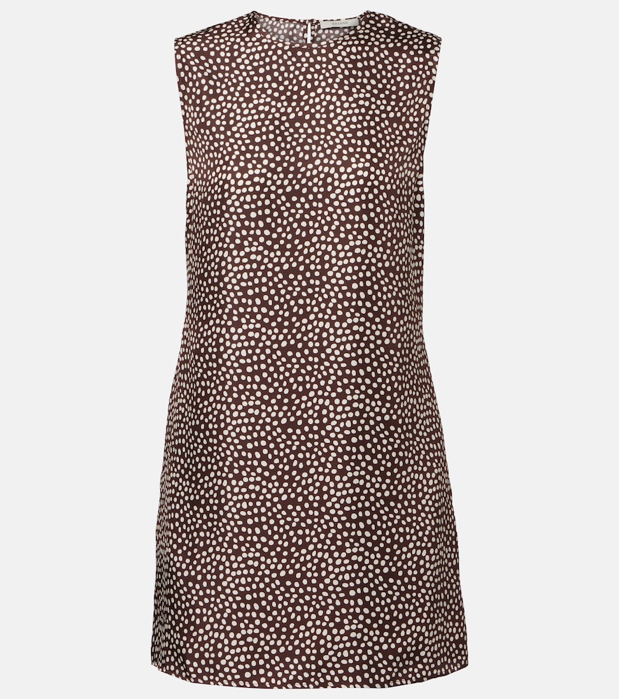 Sintra polka-dot silk twill minidress
