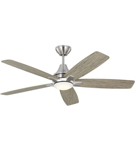 LED Lowden 52" Indoor/Outdoor Ceiling Fan in Brushed Stee
