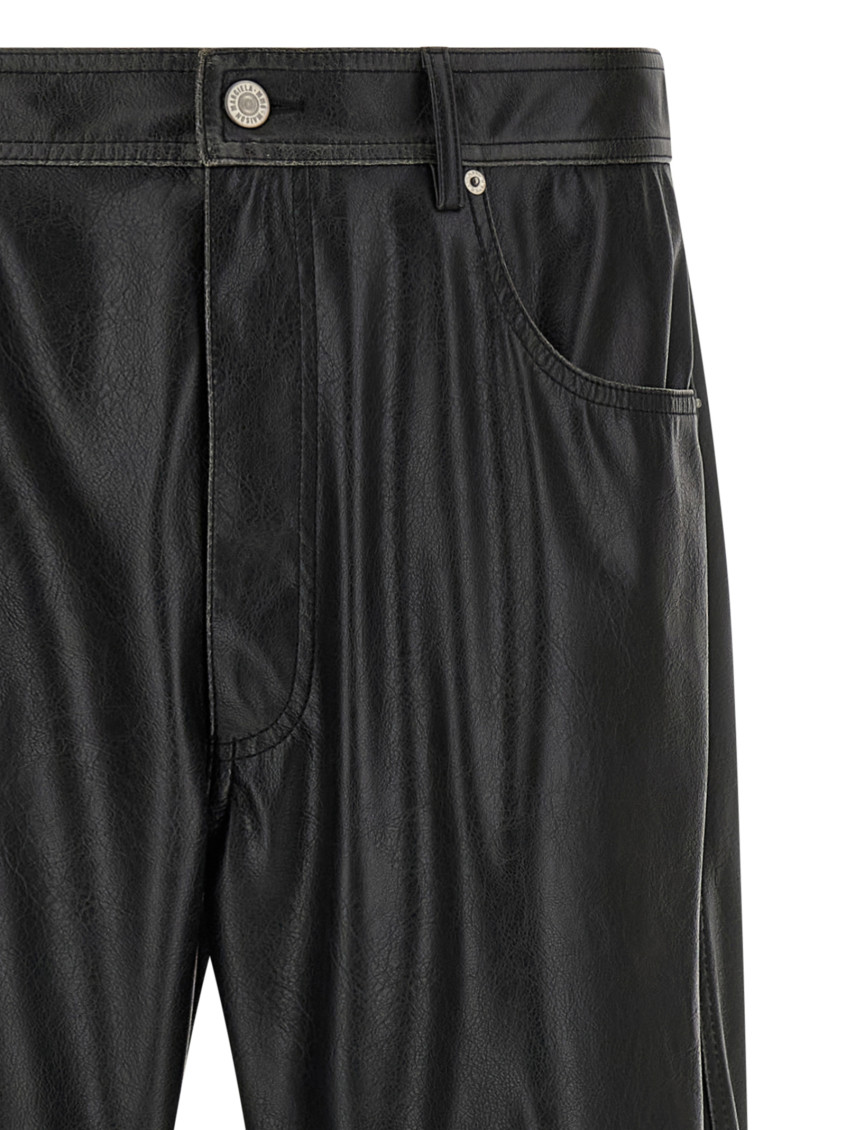 Black Relaxed Flat Front Pants
