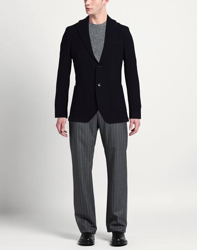 Man Blazer Navy Size 36 Virgin Wool, Elastane