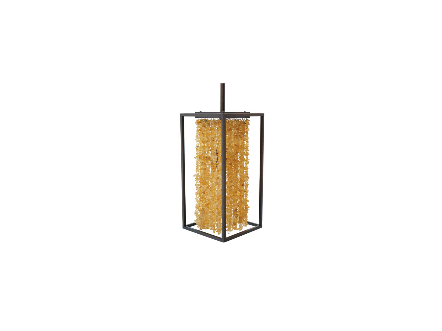 Soho 1-Light Wall Sconce in Dark Bronze With Natural Citrine Nugget