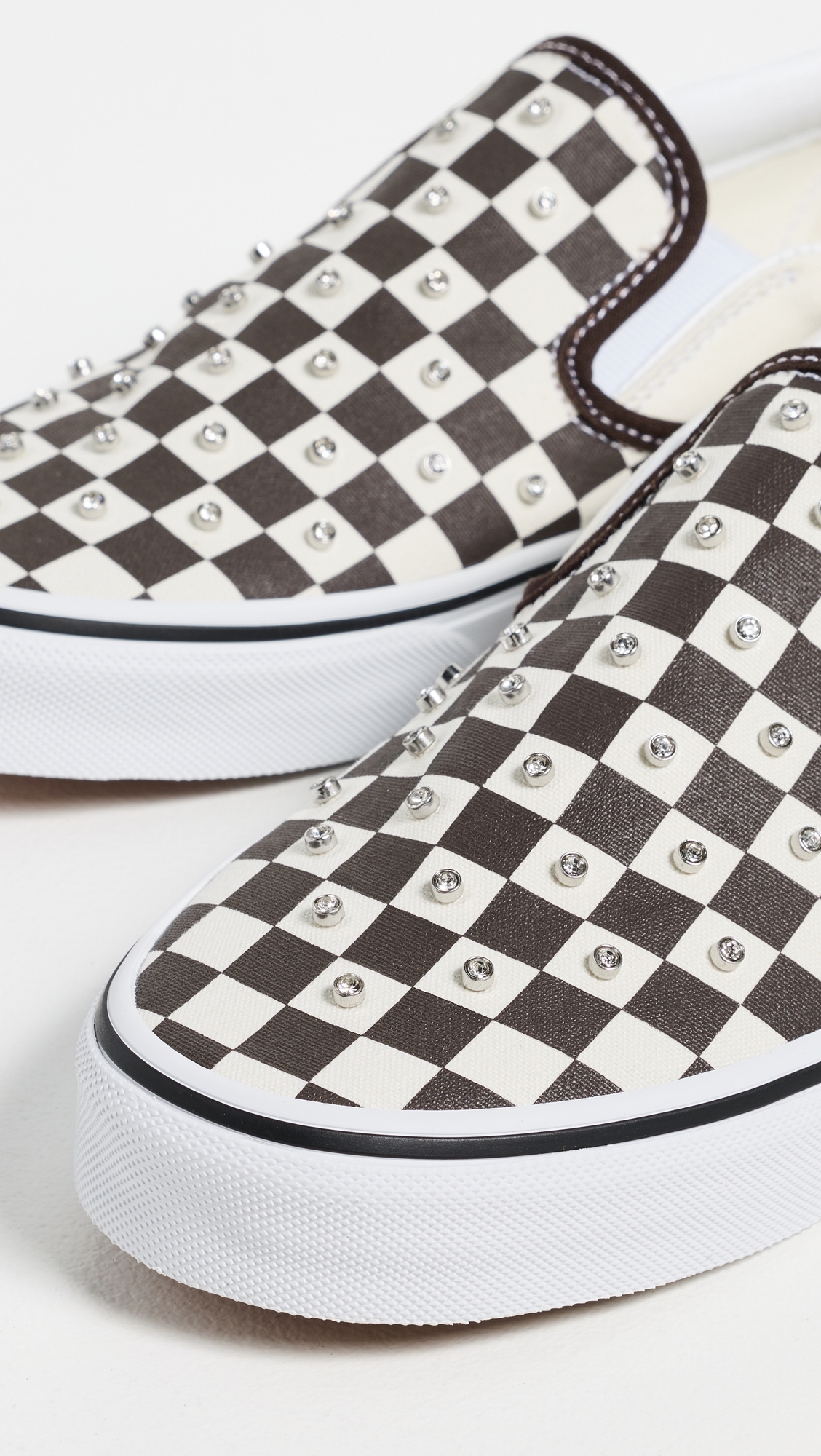 Classic Slip On Sneakers Rhinestone Demitasse W
