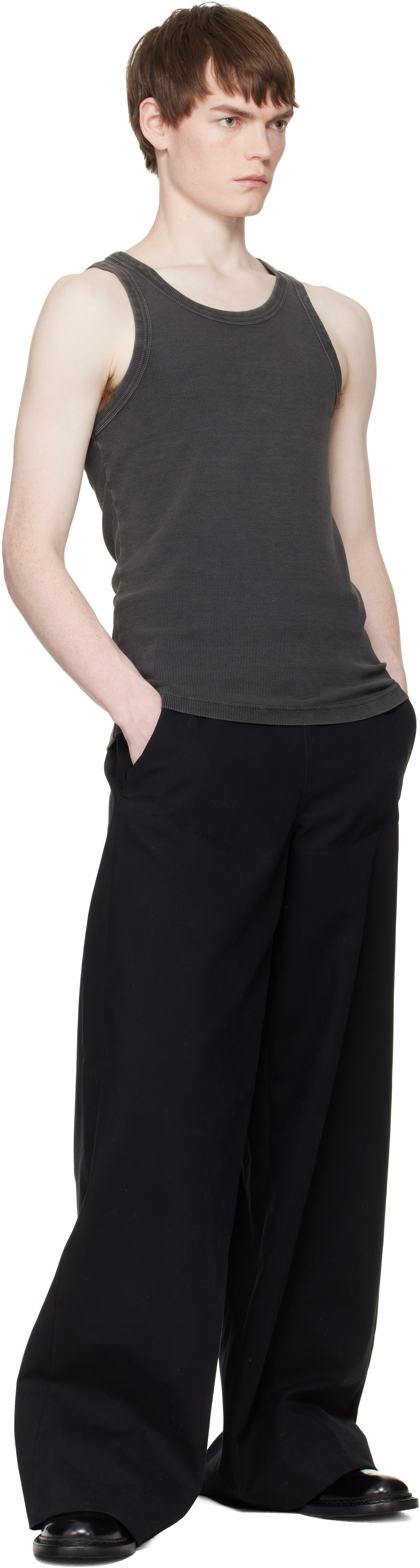Black Rib Tank Top