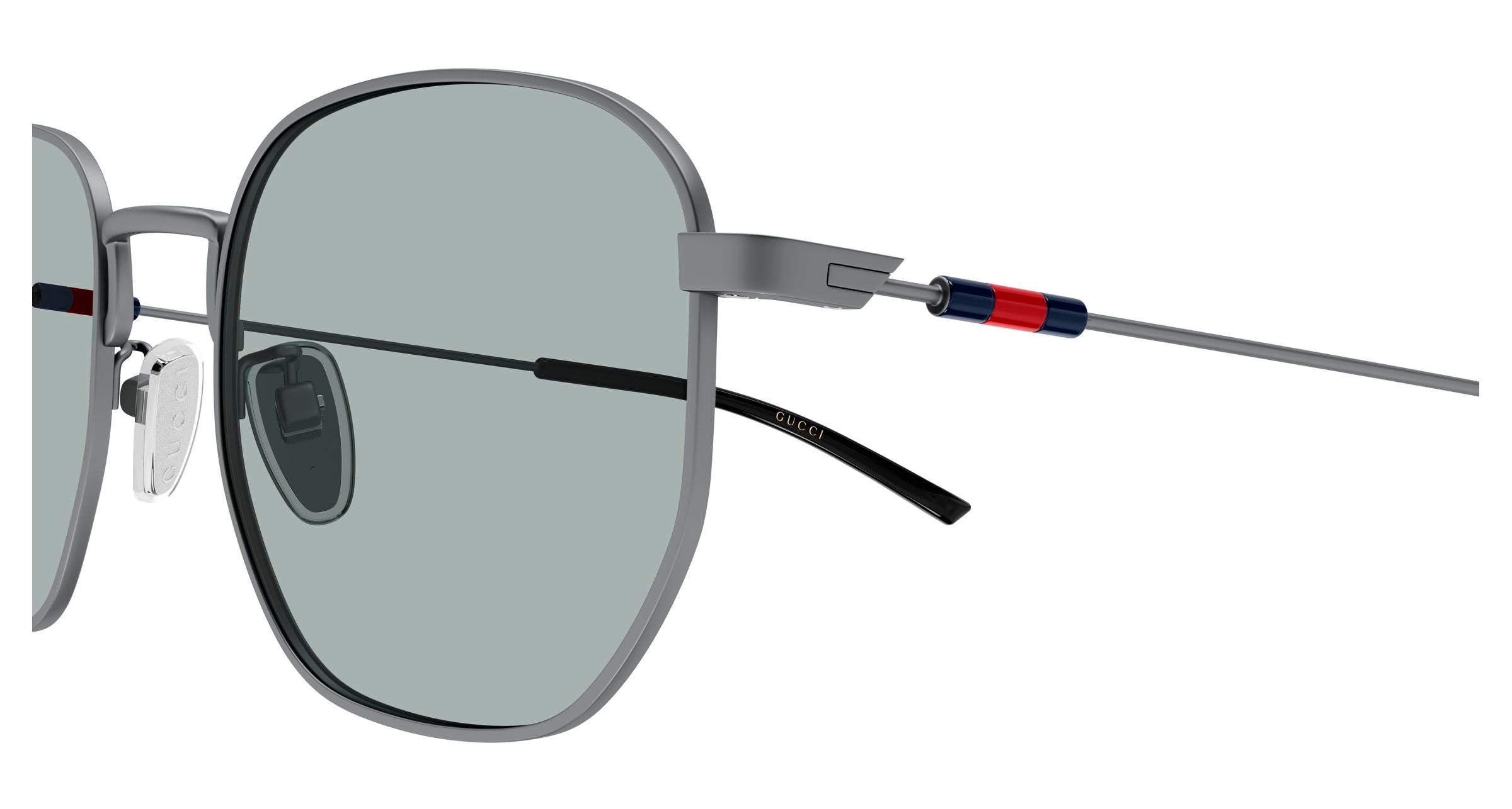 Gucci Man Gucci GG2095S 005 Sunglasses Metal Ruthenium Blue Round